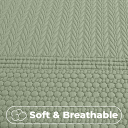 Velosso King Size Sage Paloma Duvet Set - Wilko - thumbnail 5