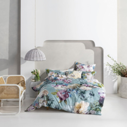 Linen House Lena Single Floral Duvet Cover Set - Blue - Wilko - thumbnail 5