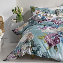 Linen House Lena Single Floral Duvet Cover Set - Blue - Wilko - thumbnail 3