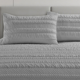 Velosso Double Silver Saville Duvet Set - Wilko - thumbnail 3