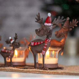 Marco Paul Reindeer Tea Light Gass Holder - Size: 35 x 13 x 7cm - Brown - Wilko - thumbnail 6