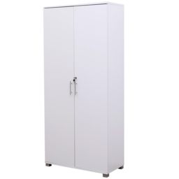 MMT Furniture Designs 2 Door White Wooden Lockable Filing Cabinet - Size: 180 x 80 x 35cm - Wilko - thumbnail 6