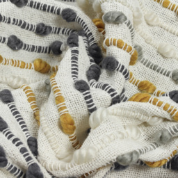 furn. Dhadit Ochre Stripe Throw 130 x 150cm - Size: 150 x 130cm - Yellow - Wilko - thumbnail 4