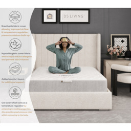 DS Living Tranquil Small Double 13.5g Bonnell Spring Gel Comfort Layer Mattress - White - Wilko - thumbnail 7