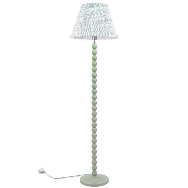 ValueLights Bobbins Green Arrow Pleated Shade Sage Green LED Floor Lamp - Size: 149 x 40 x 40cm - Wilko - image 1