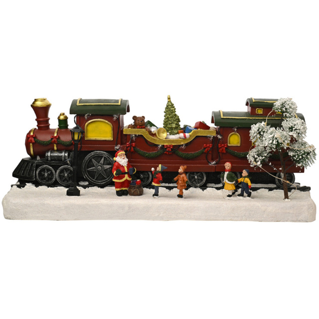 The Seasonal Gift Co Regal Tidings Light Up Christmas Train Scene Decoration 16cm - Size: 16 x 41 x 13cm - Red - The Seasonal Gift Co. - Wilko - image 1