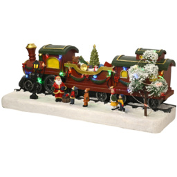 The Seasonal Gift Co Regal Tidings Light Up Christmas Train Scene Decoration 16cm - Size: 16 x 41 x 13cm - Red - The Seasonal Gift Co. - Wilko - thumbnail 4