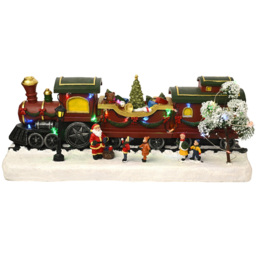 The Seasonal Gift Co Regal Tidings Light Up Christmas Train Scene Decoration 16cm - Size: 16 x 41 x 13cm - Red - The Seasonal Gift Co. - Wilko - thumbnail 3