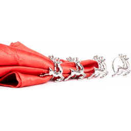Marco Paul Silver Christmas Stag Napkin Rings - Size: 5 x 4 x 4cm - Wilko - thumbnail 4