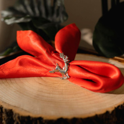 Marco Paul Silver Christmas Stag Napkin Rings - Size: 5 x 4 x 4cm - Wilko - thumbnail 3