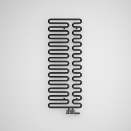 Terma Swale Metallic Black Heated Towel Rail 1746 BTU 1244 x 465mm - Size: 124.4 x 46.5 x 7.8cm - Wilko - thumbnail 4