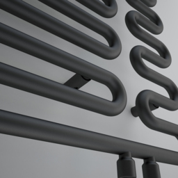 Terma Swale Metallic Black Heated Towel Rail 1746 BTU 1244 x 465mm - Size: 124.4 x 46.5 x 7.8cm - Wilko - thumbnail 5
