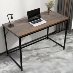 House of Home Computer Desk Light Brown and Black - Size: 76 x 120 x 60cm - Multi - Wilko