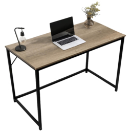 House of Home Computer Desk Light Brown and Black - Size: 76 x 120 x 60cm - Multi - Wilko - thumbnail 4
