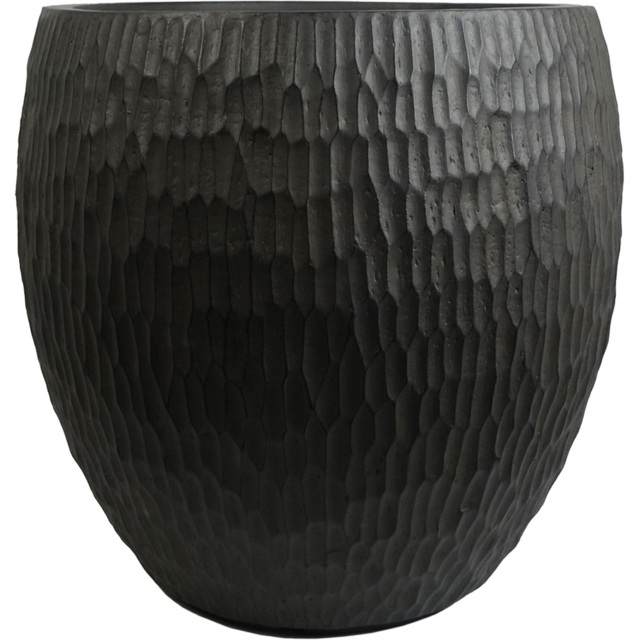 Leaf Inoke Grey Embossed Composite Planter 43cm - Size: 43 x 43 x 43cm - Wilko - image 1