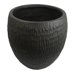 Leaf Inoke Grey Embossed Composite Planter 43cm - Size: 43 x 43 x 43cm - Wilko - thumbnail 4
