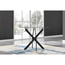 Furniturebox Arona 4 Seater Round Dining Set Green and Black - Wilko - thumbnail 5