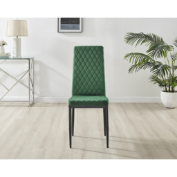 Furniturebox Arona 4 Seater Round Dining Set Green and Black - Wilko - thumbnail 7