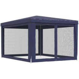 vidaXL 3 x 4m Blue Party Tent with Mesh Sidewalls - Wilko - thumbnail 6