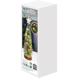 Xmas Haus Light Up Gold and Red Bauble Christmas Tree - Size: 275 x 65 x 65cm - Wilko - thumbnail 7