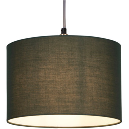 Lighting Collection Yates Green Drum Lamp Shade 30cm - Size: 21.5 x 31.5 x 31.5cm - Emerald - Wilko - thumbnail 4