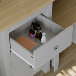 VIDA DESIGNS Arlington Grey Dressing Table Set with Mirror - Size: 40 x 104 x 131cm - Wilko - thumbnail 4