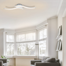 Cosylyte Kenworth 2 Light Chrome Wavy Beaded LED Ceiling Light - Size: 57 x 15 x 10.5cm - Silver - Wilko - thumbnail 7