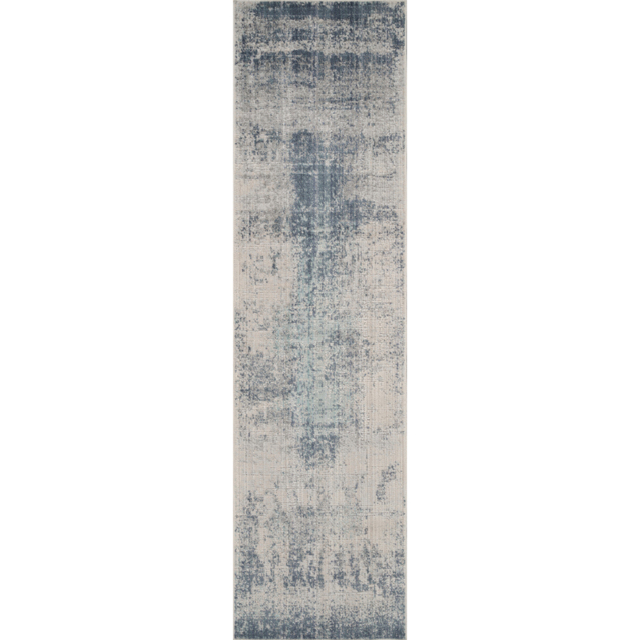 Desire Rugs Maia Navy Mist Abstract Non Slip Rug 60 x 220cm - Blue - Wilko - image 1