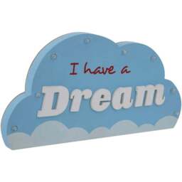 Premier Housewares I Had A Dream LED Light - Size: 20 x 5 x 41cm - Blue - Wilko - thumbnail 4