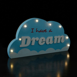 Premier Housewares I Had A Dream LED Light - Size: 20 x 5 x 41cm - Blue - Wilko - thumbnail 3