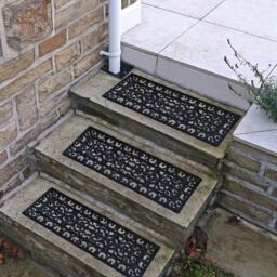 JVL Lexi Rubber Step Mat 25 x 75cm - Black - JVL Homewares - Wilko - thumbnail 3