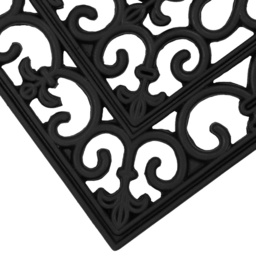 JVL Lexi Rubber Step Mat 25 x 75cm - Black - JVL Homewares - Wilko - thumbnail 4