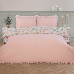 Christmas Vintage Duvet Set - Pink/King - Wilko - thumbnail 3