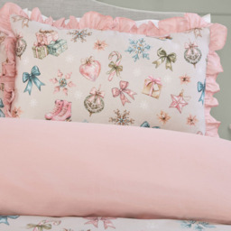 Christmas Vintage Duvet Set - Pink/King - Wilko - thumbnail 4