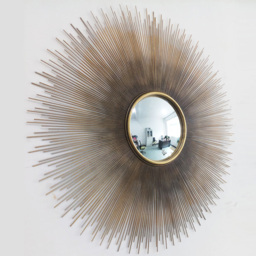 Acacia Home Modern Sunburst Wall Mirror 90cm - Size: 90 x 90cm - Multi - Wilko - thumbnail 4