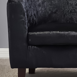Brooklyn Black Crush Velvet Tub Chair - Size: Single - Wilko - thumbnail 3
