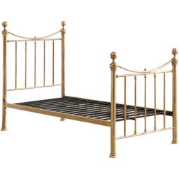 OAT Home Hampstead Single Antique Brass Effect Metal Bed - Wilko - thumbnail 3