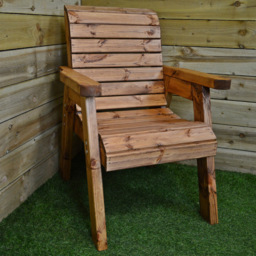 Samuel Alexander Hand Made Wooden 6 Seater Garden Dining Bench Set Rustic - Brown - Wilko - thumbnail 4
