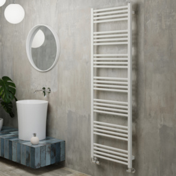 Terma Fiona 2349BTU Soft Matt White Heated Towel Rail 1620 x 500mm - Size: 162 x 50 x 7.2cm - Wilko - thumbnail 3