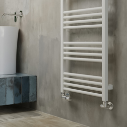 Terma Fiona 2349BTU Soft Matt White Heated Towel Rail 1620 x 500mm - Size: 162 x 50 x 7.2cm - Wilko - thumbnail 7