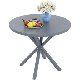 Outsunny 4 Seater Wood Effect Top Garden Table - Dark Grey - Wilko - thumbnail 3