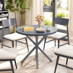 Outsunny 4 Seater Wood Effect Top Garden Table - Dark Grey - Wilko - thumbnail 6