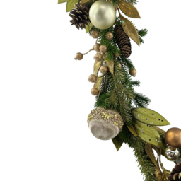 Festive Golden Bauble GarlandGreen - Wilko - thumbnail 5