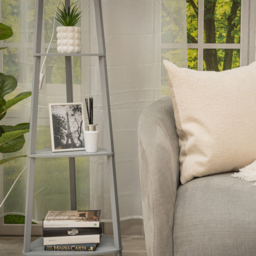ValueLights Hiru 3 Shelf Grey Floor Lamp Base - Size: 137.5 x 39.5 x 39.5cm - Wilko - thumbnail 4
