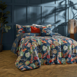 Paoletti Koi Super King Size Midnight Pond Reversible Duvet Cover Set - Blue - Wilko - thumbnail 5