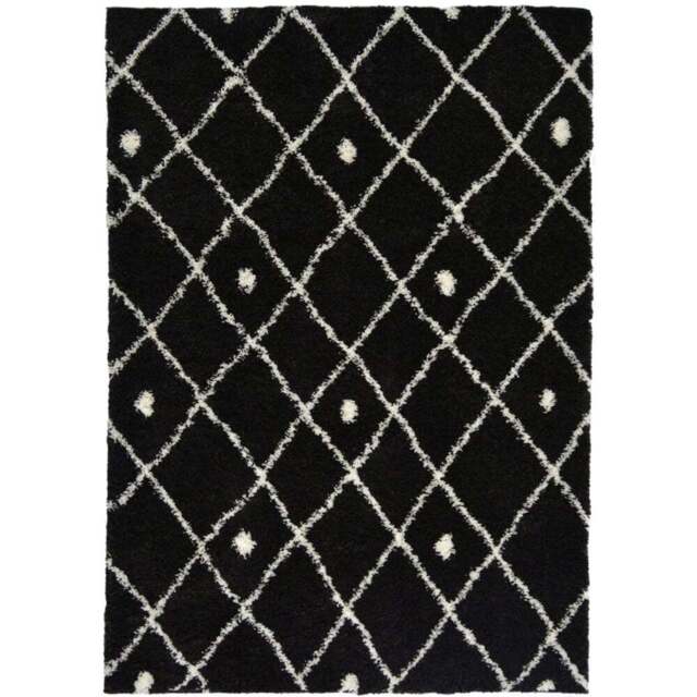 Homemaker Black Snug Nomadic Shaggy Rug 160 x 230cm - Wilko - image 1