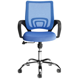 LPD Furniture Tate Blue Mesh Back Swivel Office Chair - Size: Single - LPD Home - Wilko - thumbnail 4
