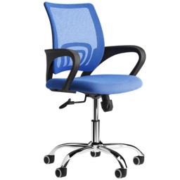 LPD Furniture Tate Blue Mesh Back Swivel Office Chair - Size: Single - LPD Home - Wilko - thumbnail 3
