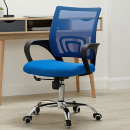 LPD Furniture Tate Blue Mesh Back Swivel Office Chair - Size: Single - LPD Home - Wilko - thumbnail 7