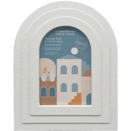 Athens Arched Photo Frame White - The Port. Co Gallery - Wilko